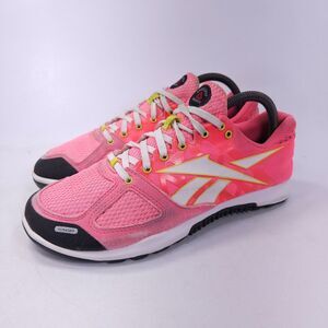 Reebok Crossfit Lace Up Running Shoe Youth Girls Size 6.5 V49129 Pink White